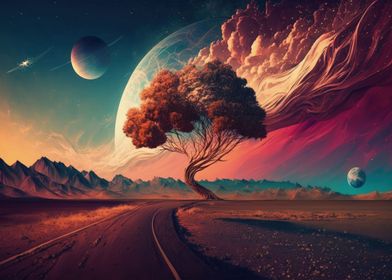 Fantasy colorful landscape