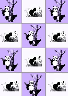 Pandas Checker Purple