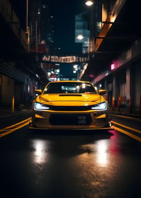 Yellow Tuning Car