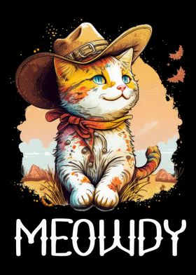 Meowdy Cat Cowboy Kitten