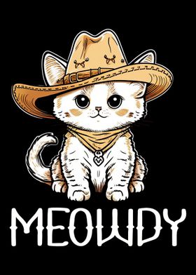 Meowdy Cat Cowboy Kitten