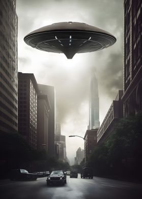 Ufo over City