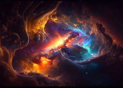 Colorful Space Abstract