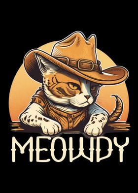 Meowdy Cat Cowboy Kitten