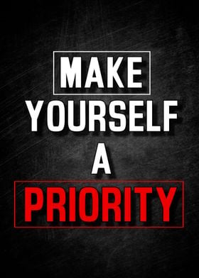 Make yourself a priority