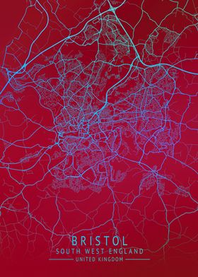 Bristol UK CITY MAP