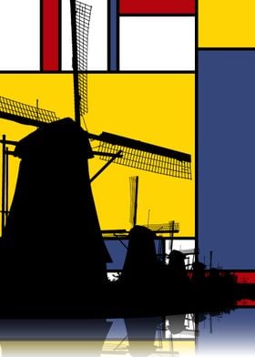 Holland Windmills Mondrian