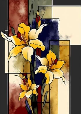 Flower Lily Abstract Art