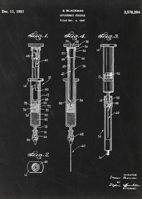 Hypodermic Syringe patent