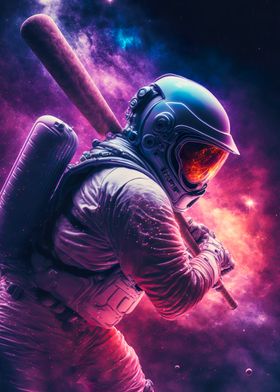 Baseball Batter Astronaut