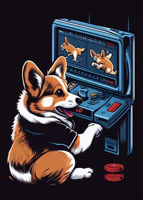 Cute Corgi Gaming