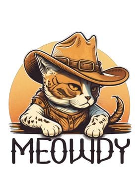 Meowdy Cat Cowboy Kitten