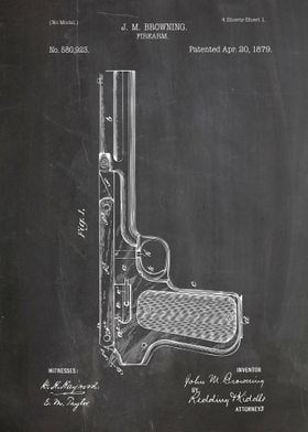 Browning gun patent 1879