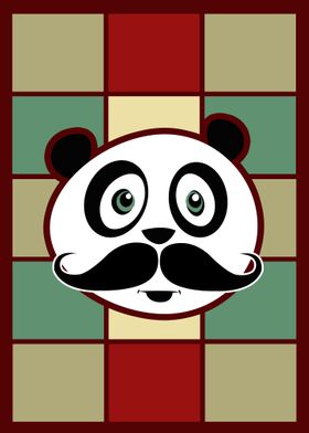 Mustache Panda Red
