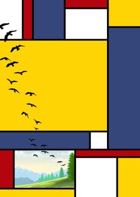 Piet Mondrian Style Art