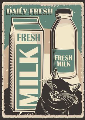 Funny Cat and Milk 2