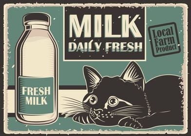 Funny Cat and Milk 3