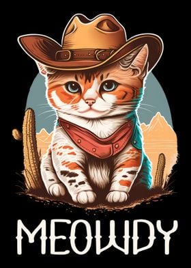 Meowdy Cat Cowboy Kitten