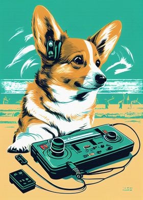 Cute Corgi Gaming