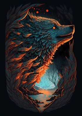 Intricate Wolf Forest