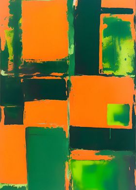 Green and Orange Painting