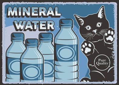 Cat and healthy water