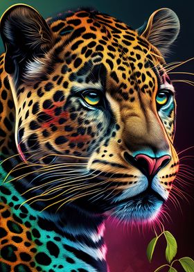 Colorful Jaguar Animals