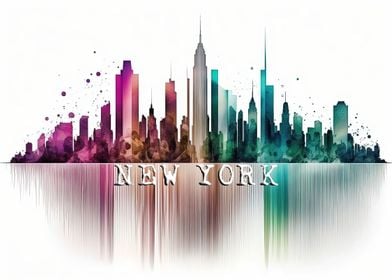 New York City Skyline Art