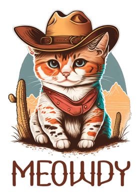 Meowdy Cat Cowboy Kitten