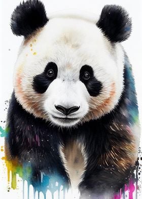 Colorful Panda Animals