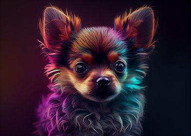 Colorful puppy