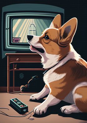 Cute Corgi Gaming