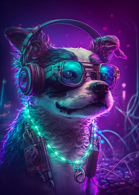 Cool Dog playing Music