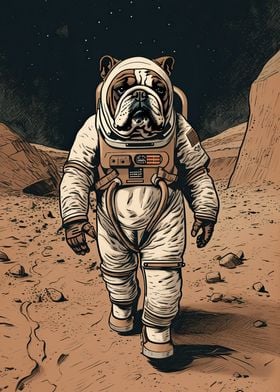 English Bulldog On Mars