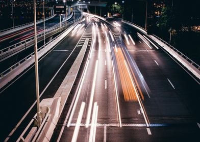 Highway at night