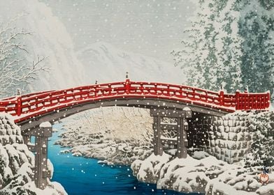 Snow at Shinkyo Bridge