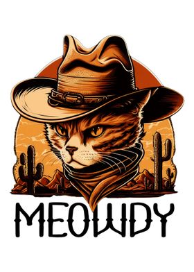 Meowdy Cat Cowboy Kitten