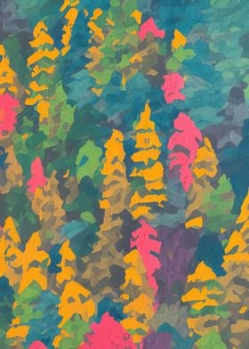 Vivid Forest Painting