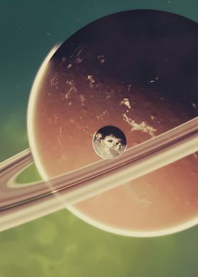 Saturnus Planet Ring Art