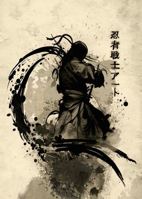 Sumi e Ninja art