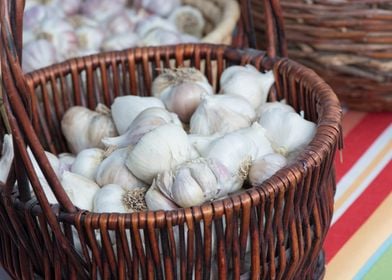 Garlic in a Basket