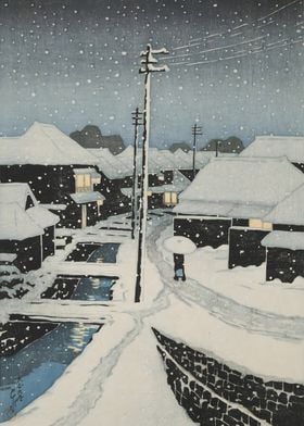 Evening Snow at Terajima