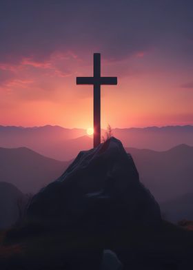 Christian Cross Sunset 8