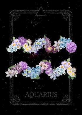 Floral Zodiac Aquarius