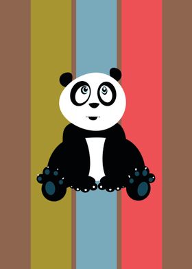 Panda Retro Striped