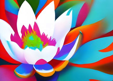 Colorful Abstract lotus 