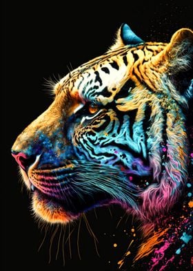 Tiger colorful animal