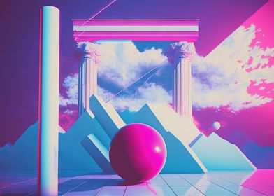 Synthetic Vaporwave Worlds