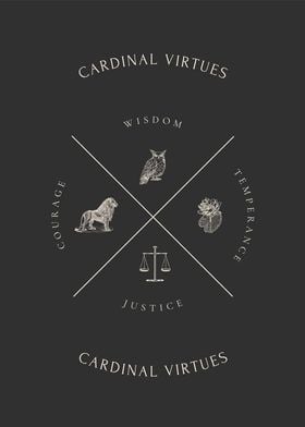 Cardinal Virtues Black