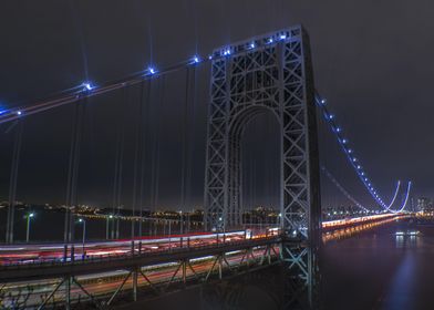 Suspension Bridge at night